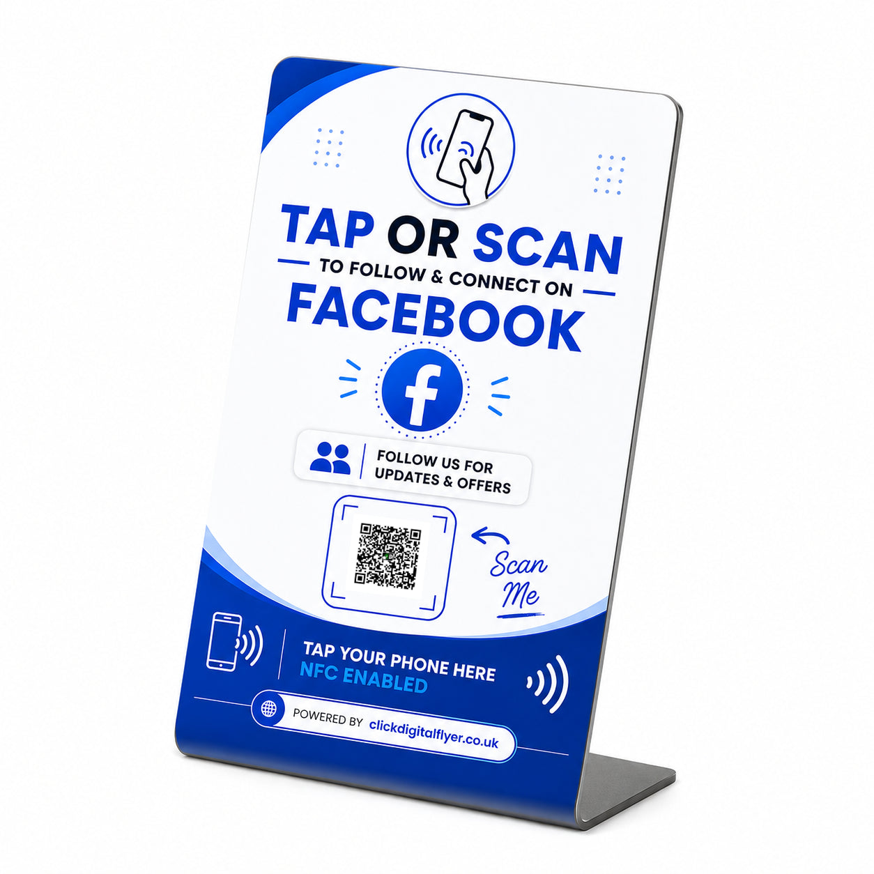 Facebook NFC A6 Plastic Sign