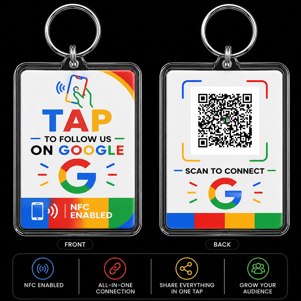 Google Review NFC Keyrings