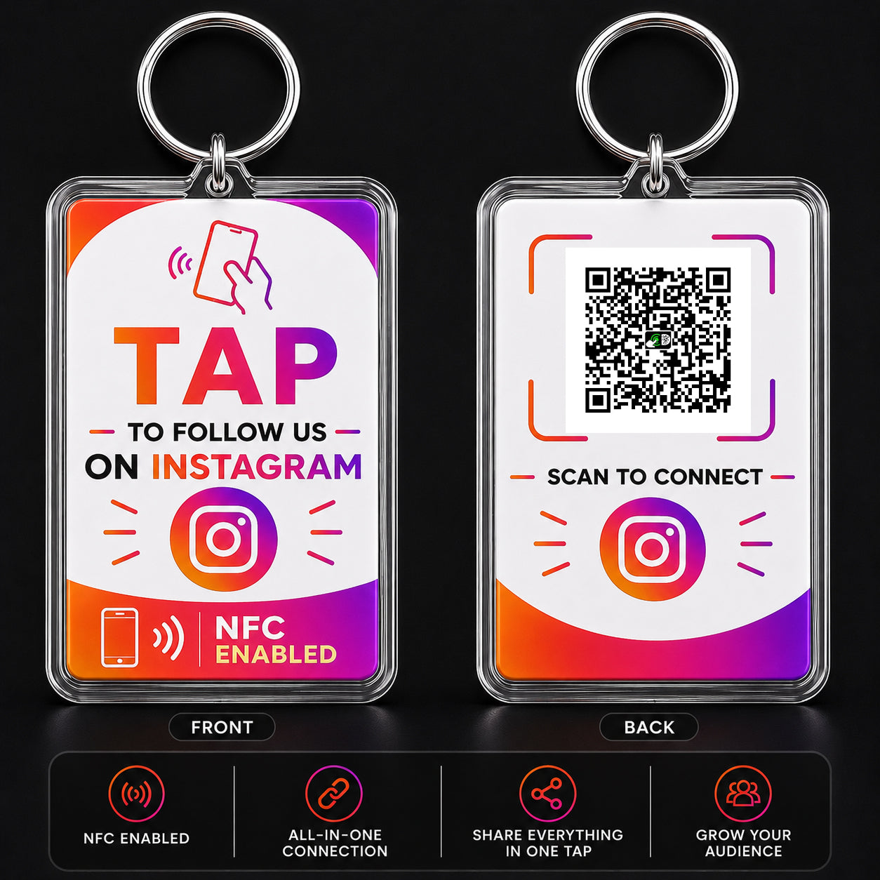 Instagram NFC Keyrings