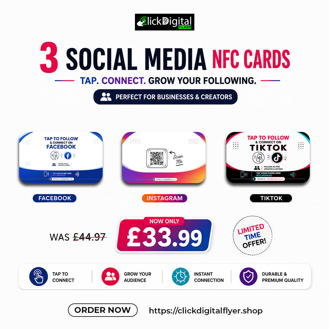 Social Media NFC Tap cards