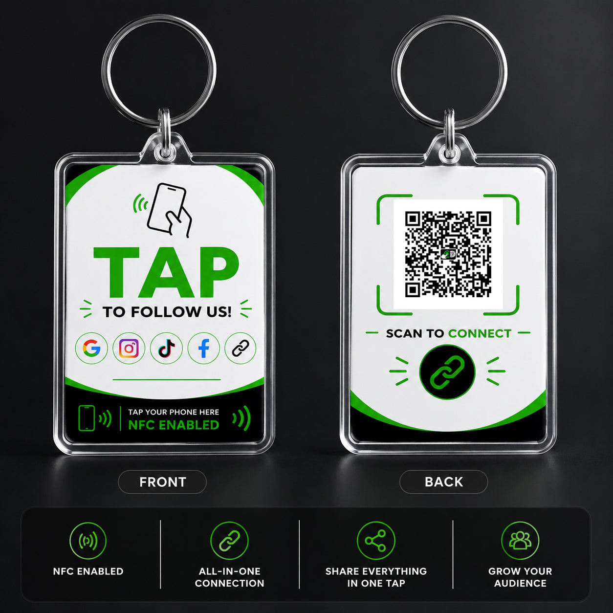 All in one Business NFC Keyring