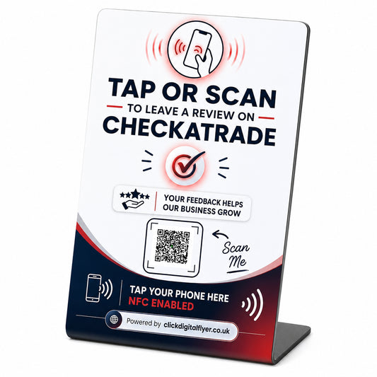 Checkatrade Review NFC Plastic A6 sign