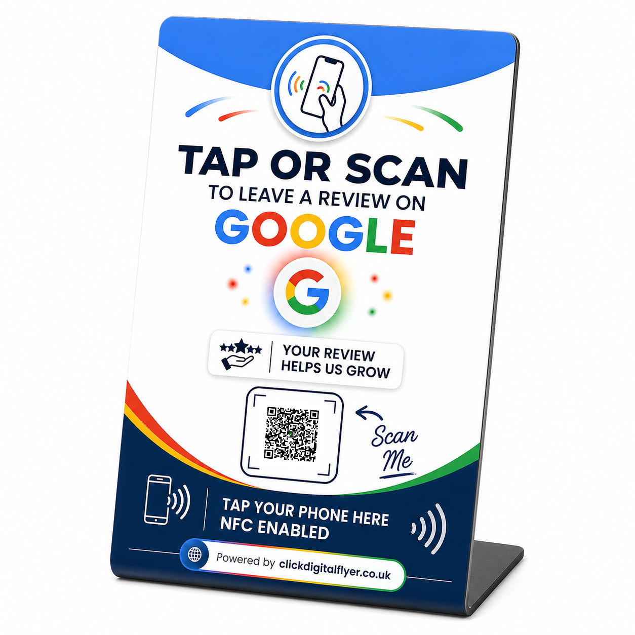 Google Review NFC A6 Plastic Review sign