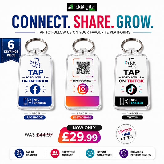 Social Media NFC tap Keyring Bundle Sale